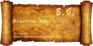 Bisztrai Ida névjegykártya